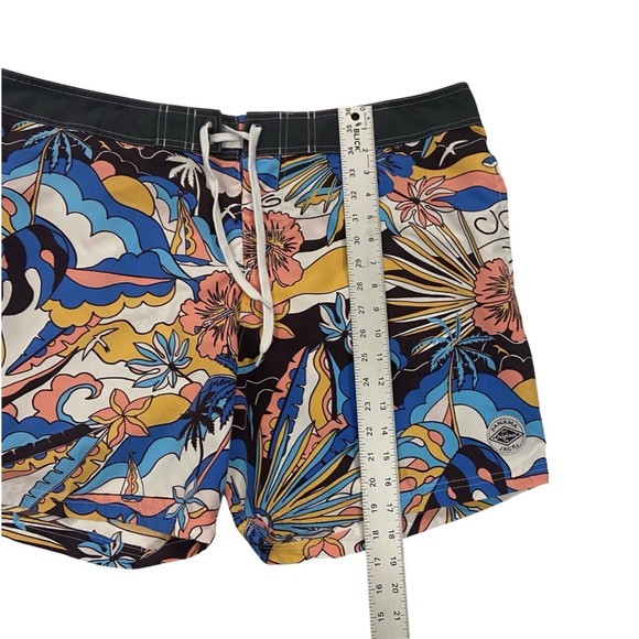 Panama Jack | Men’s Floral Hawaiian Swim Trunks w/Pockets, Board Shorts, Size 40 - Picture 7 of 8